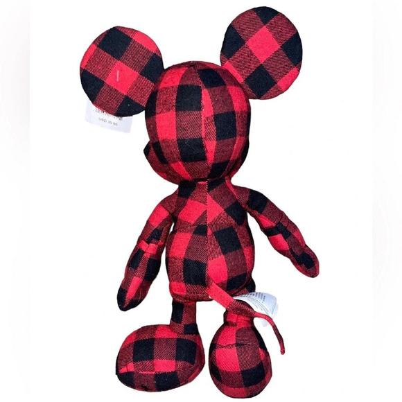 Disney Mickey Mouse X AE American Eagle Special Edition 12” Plush Doll Red Plaid - Picture 4 of 10
